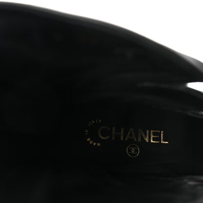 Chanel Lambskin Patent Bows Boots 39.5 Black 8 of 9