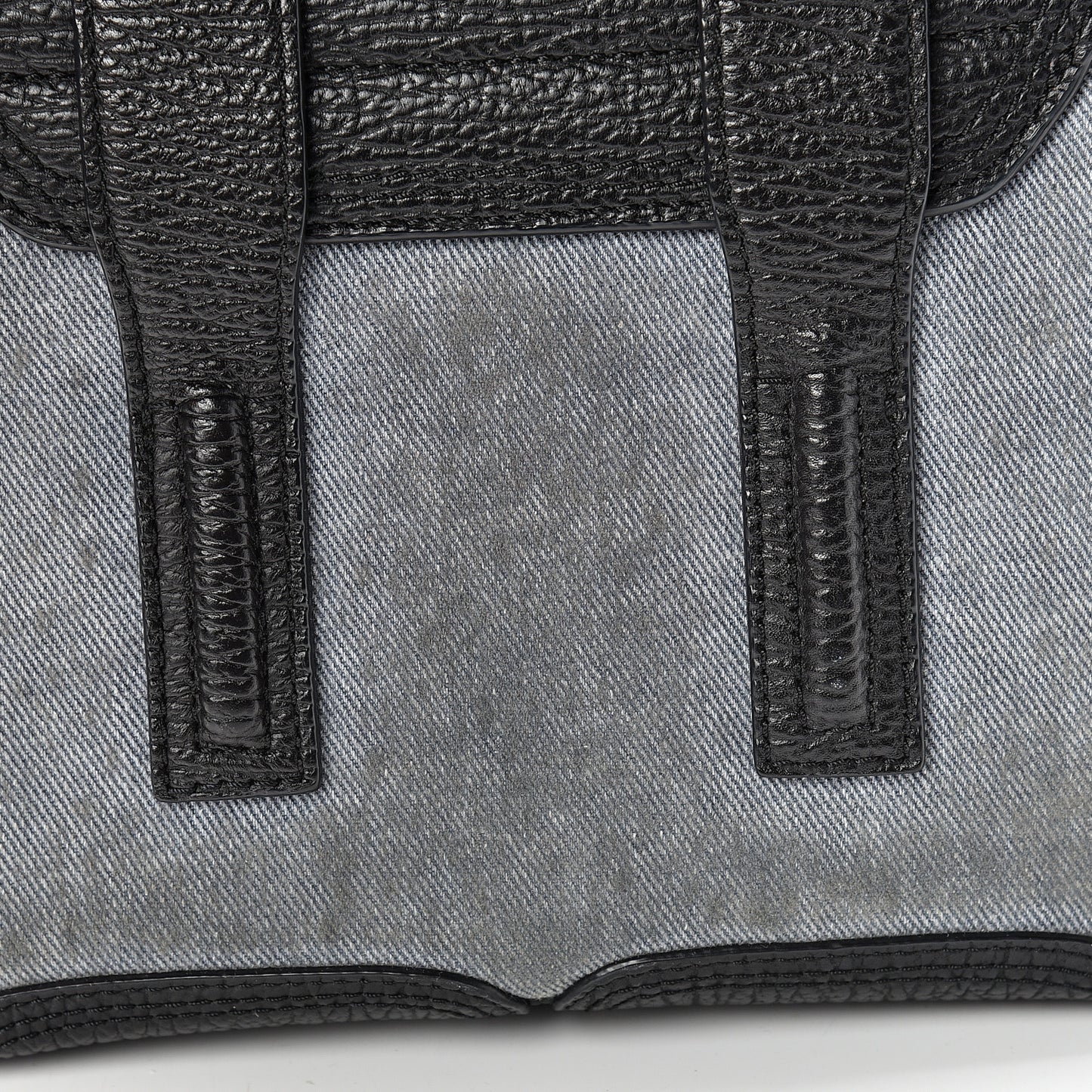 3.1 Textured Calfskin Denim Mini Pashli Satchel Black