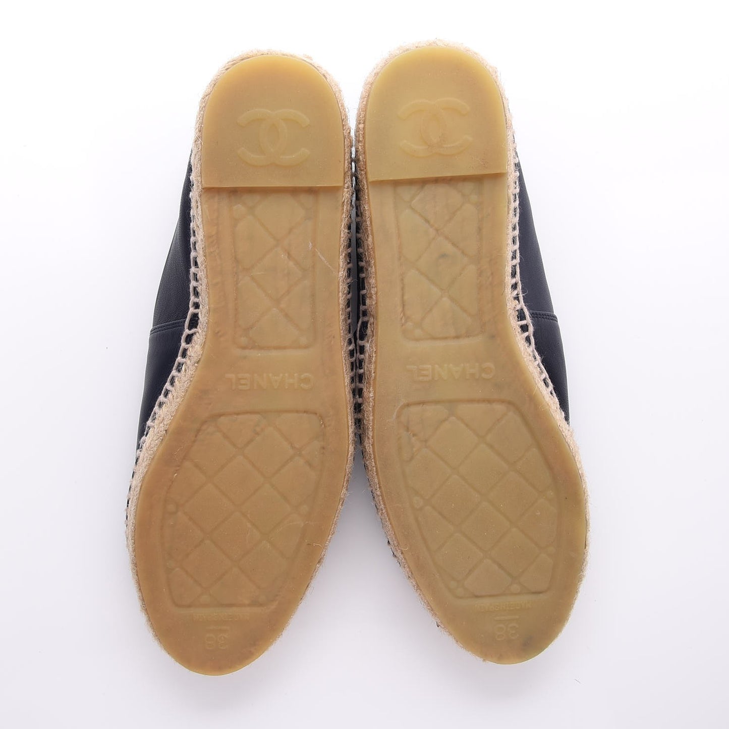 Lambskin CC Espadrilles 38 Navy Black