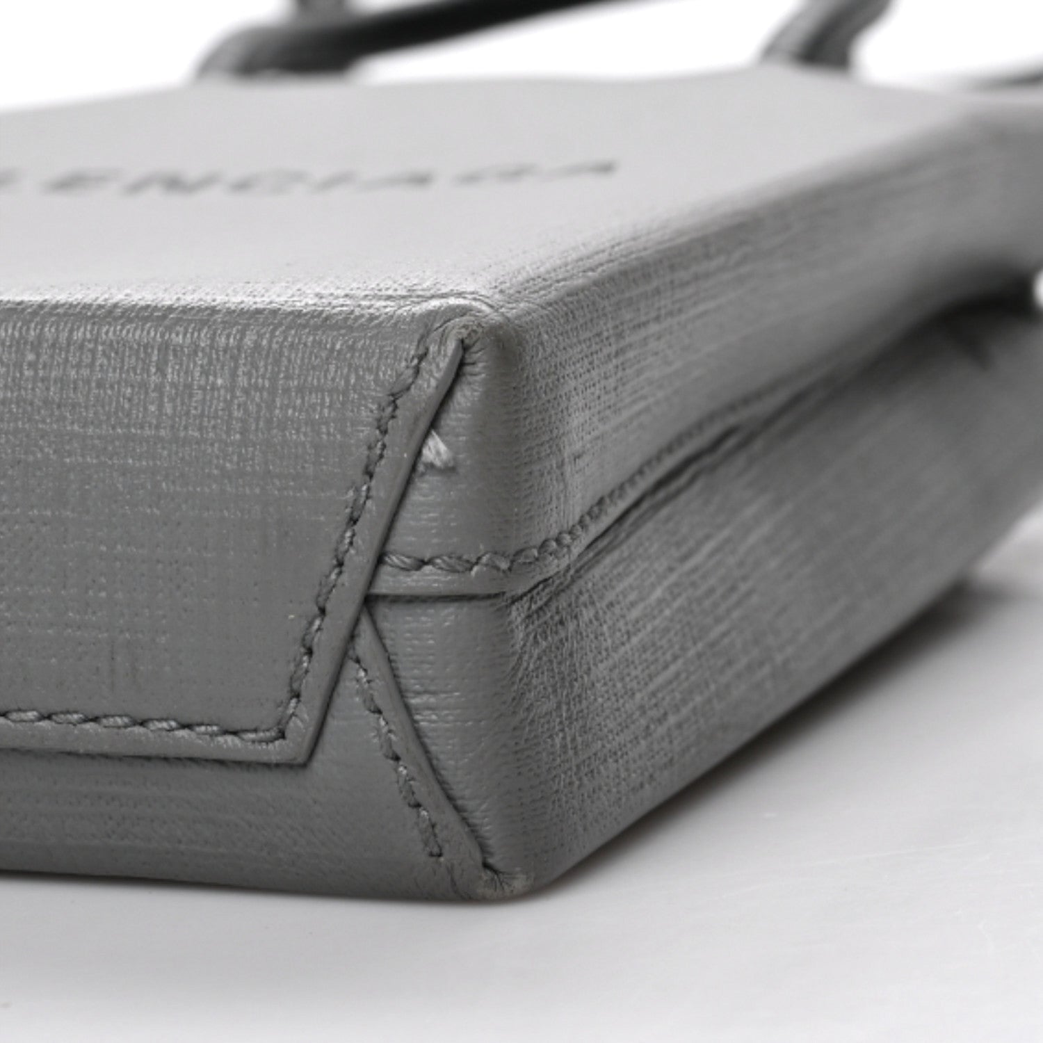 Balenciaga Squared Calfskin Logo Shopping Phone Holder Bag Balenciaga Grey 8 of 9