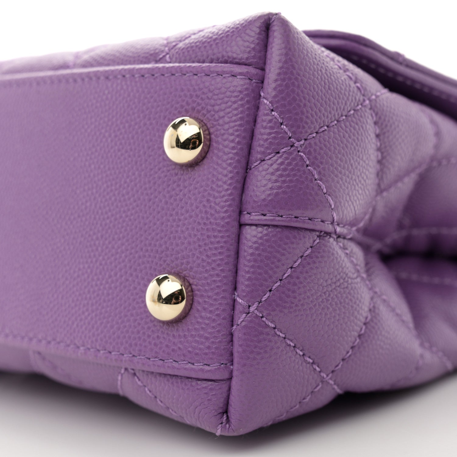 Chanel Caviar Quilted Extra Mini Coco Handle Flap Purple 10 of 10