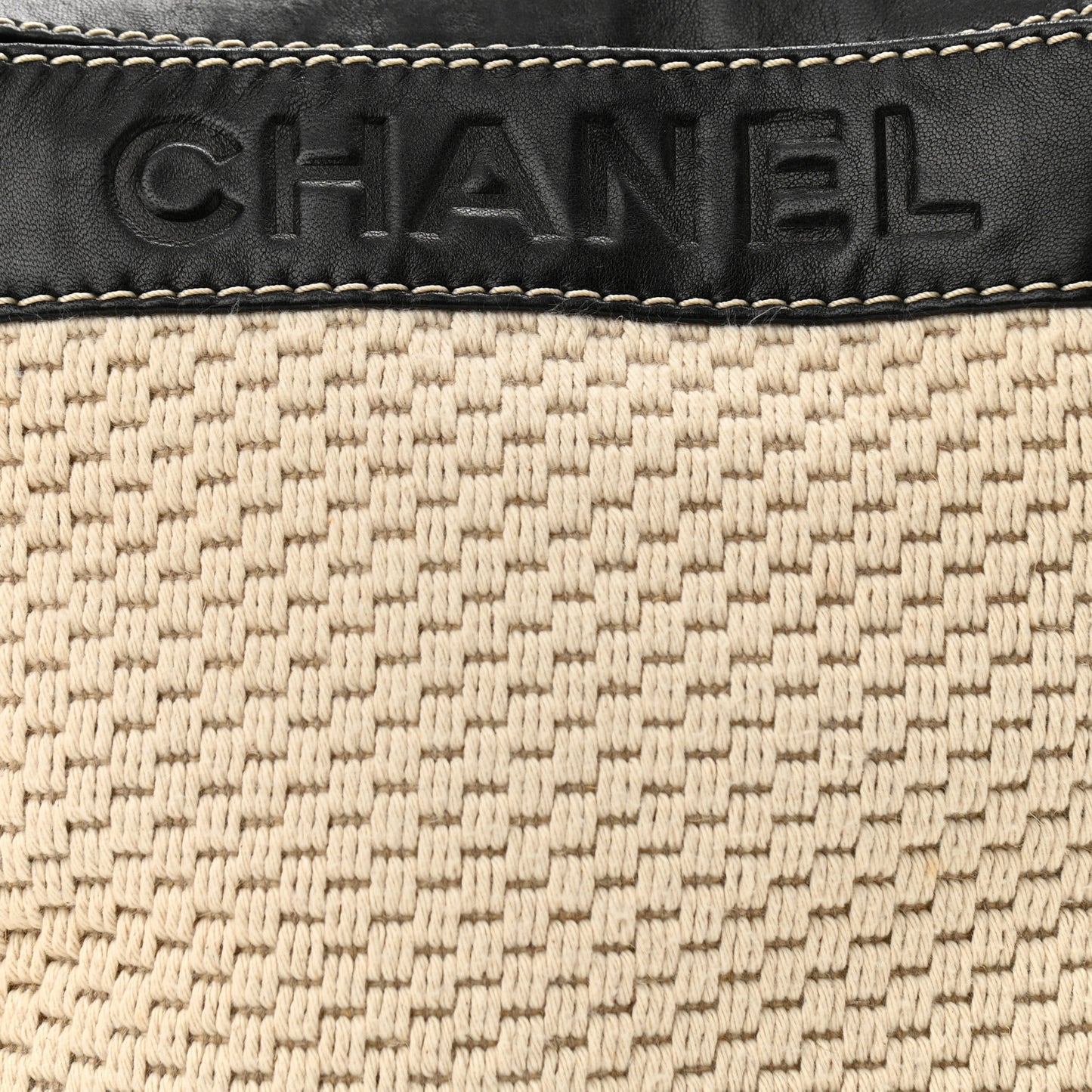Canvas Woven Lambskin Lax Accordion Hobo Black