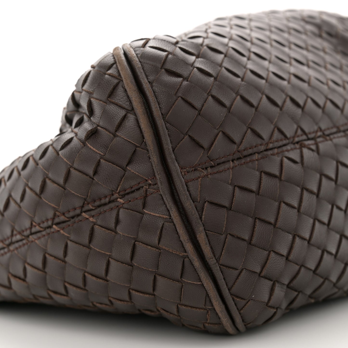 Nappa Intrecciato Ball Hobo Ebano
