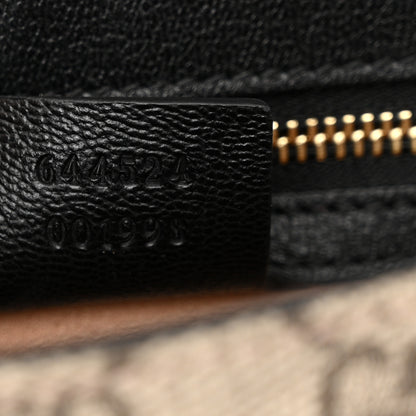 Gucci GG Supreme Monogram Calfskin Small Padlock Messenger Shoulder Bag Beige Black Cuir 7 of 14