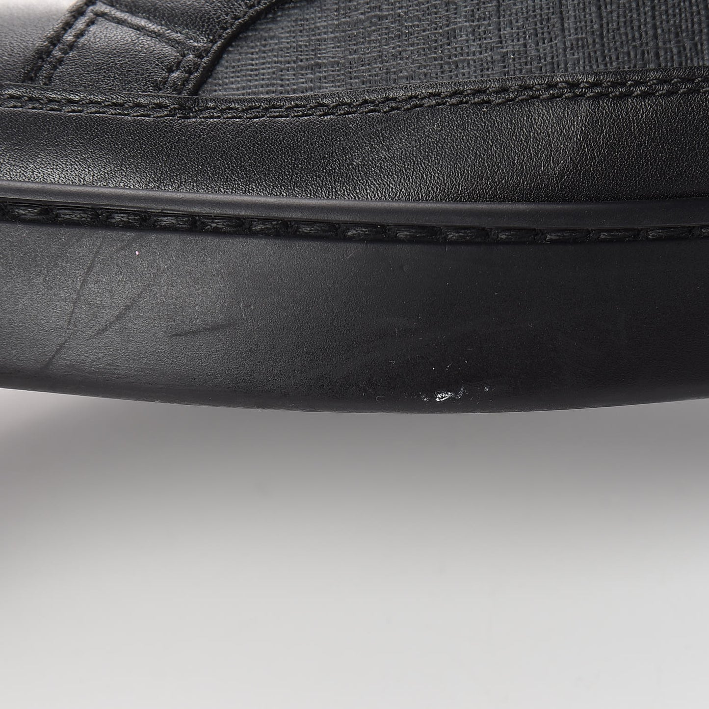 GG Supreme Monogram Calfskin Mens Hightop Sneakers 9.5 Black