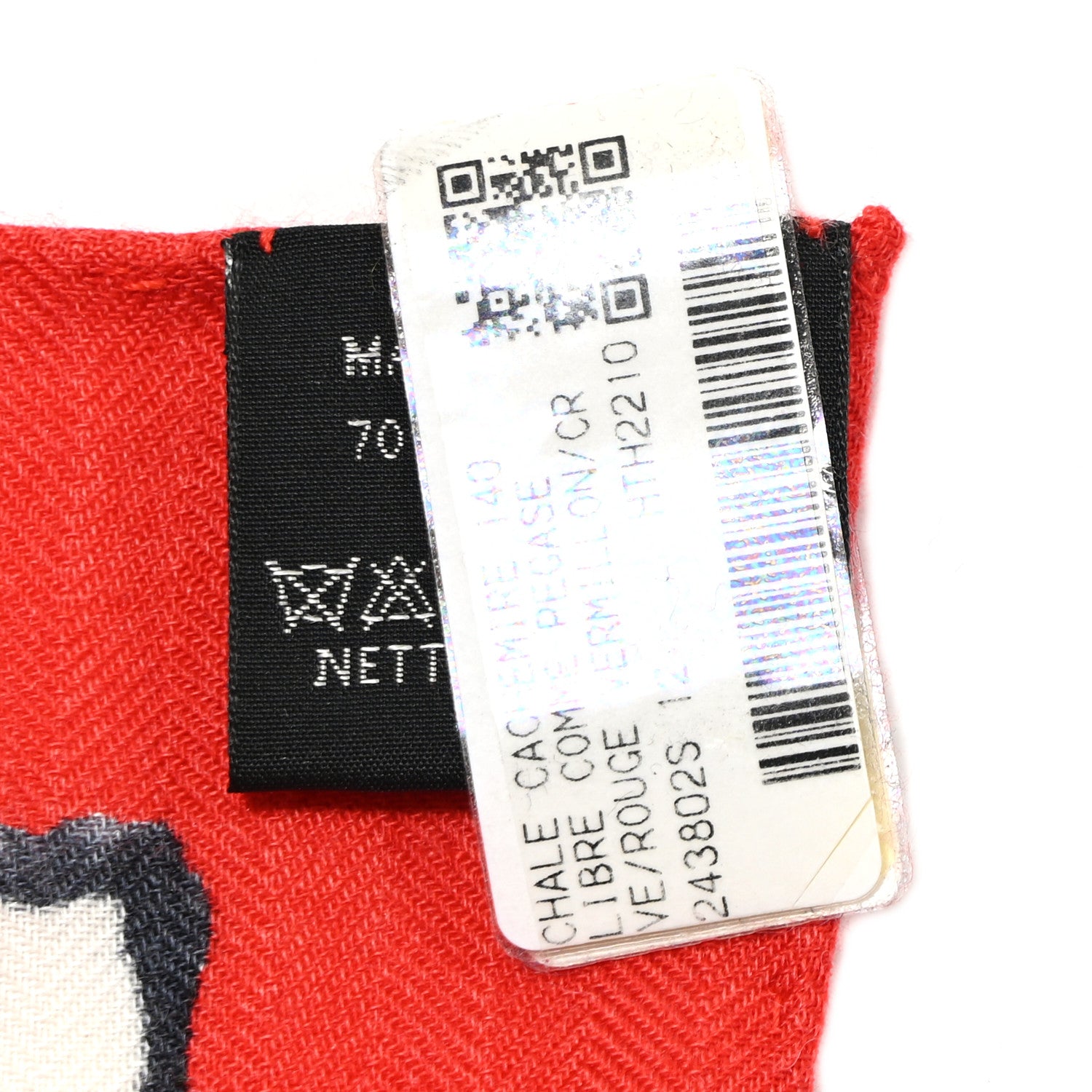 Hermes Cashmere Silk Libre Comme Pegase Shawl 140 Rouge Vermillion 3 of 7