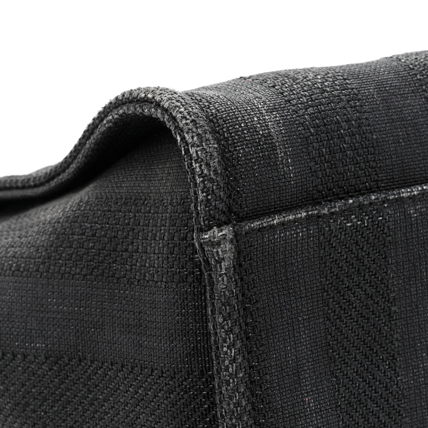 Chanel Mixed Fibers Calfskin Striped Medium Deauville Tote Black 16 of 17