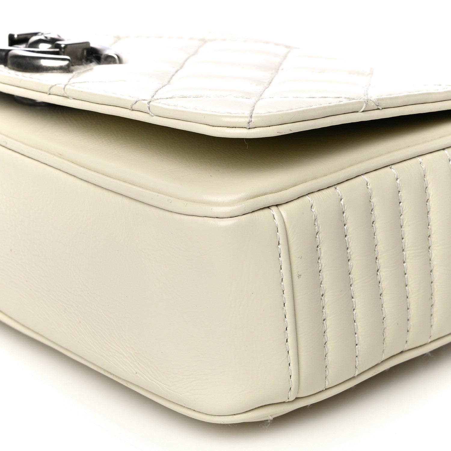 Chanel Glazed Calfskin Quilted Small Coco Boy Flap White 12 of 15