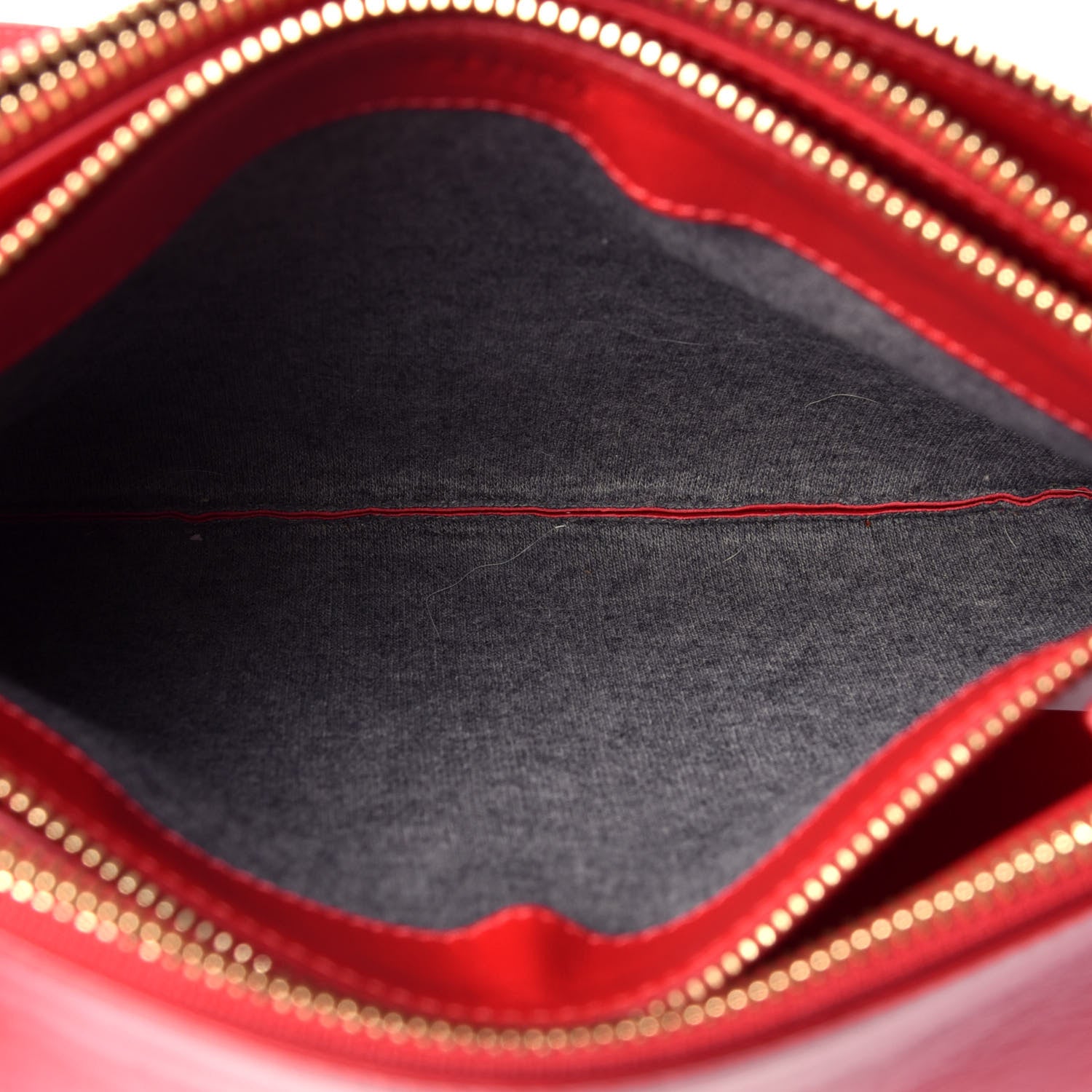 Celine Lambskin Large Trio Crossbody Bag Red 5 of 9