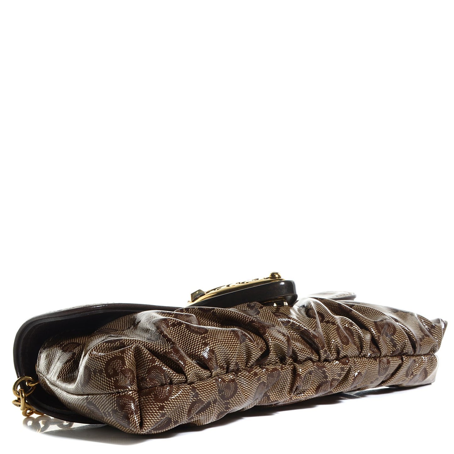 Crystal Monogram Babouska Clutch Dark Brown