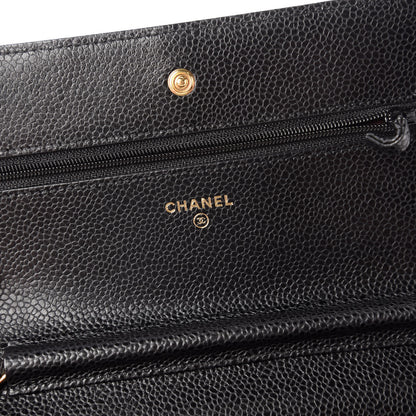 Chanel Caviar Quilted Wallet On Chain WOC Black 8 of 12
