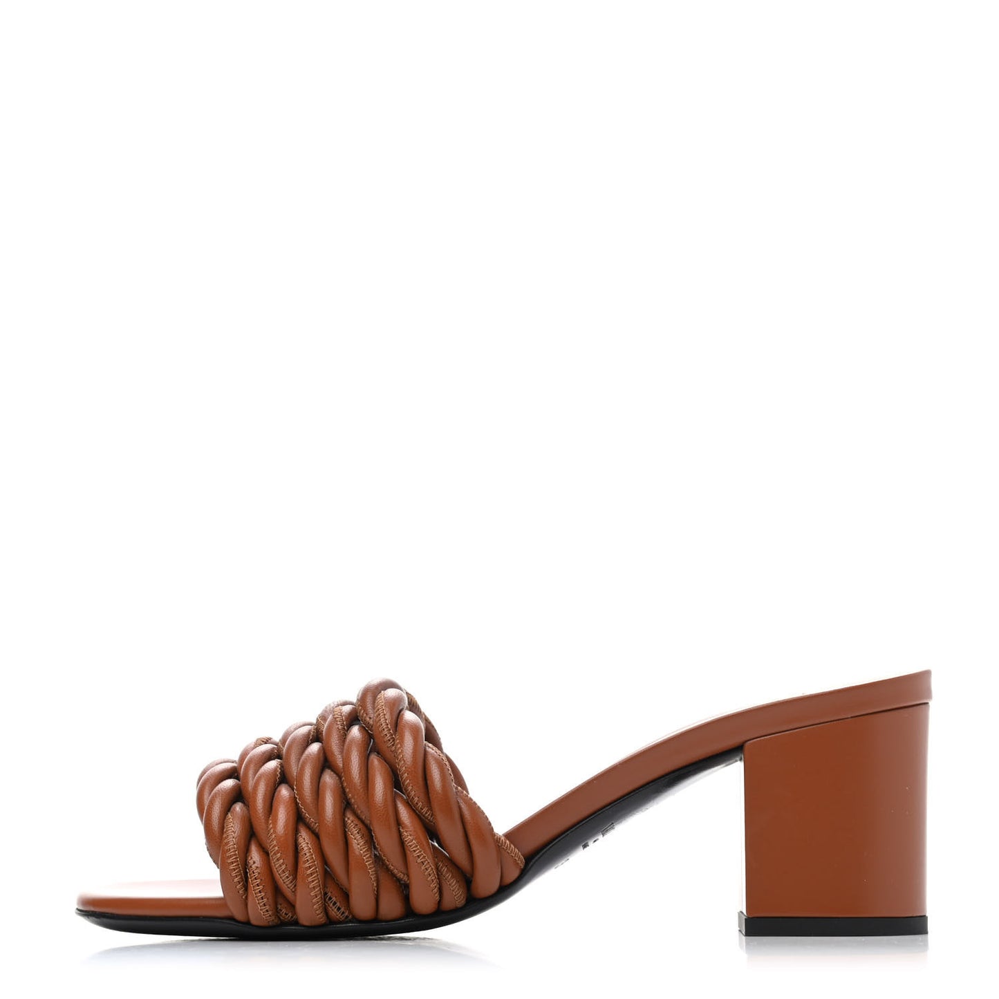 Nappa Rope 60mm Slide Sandals 36.5 Saddle Brown