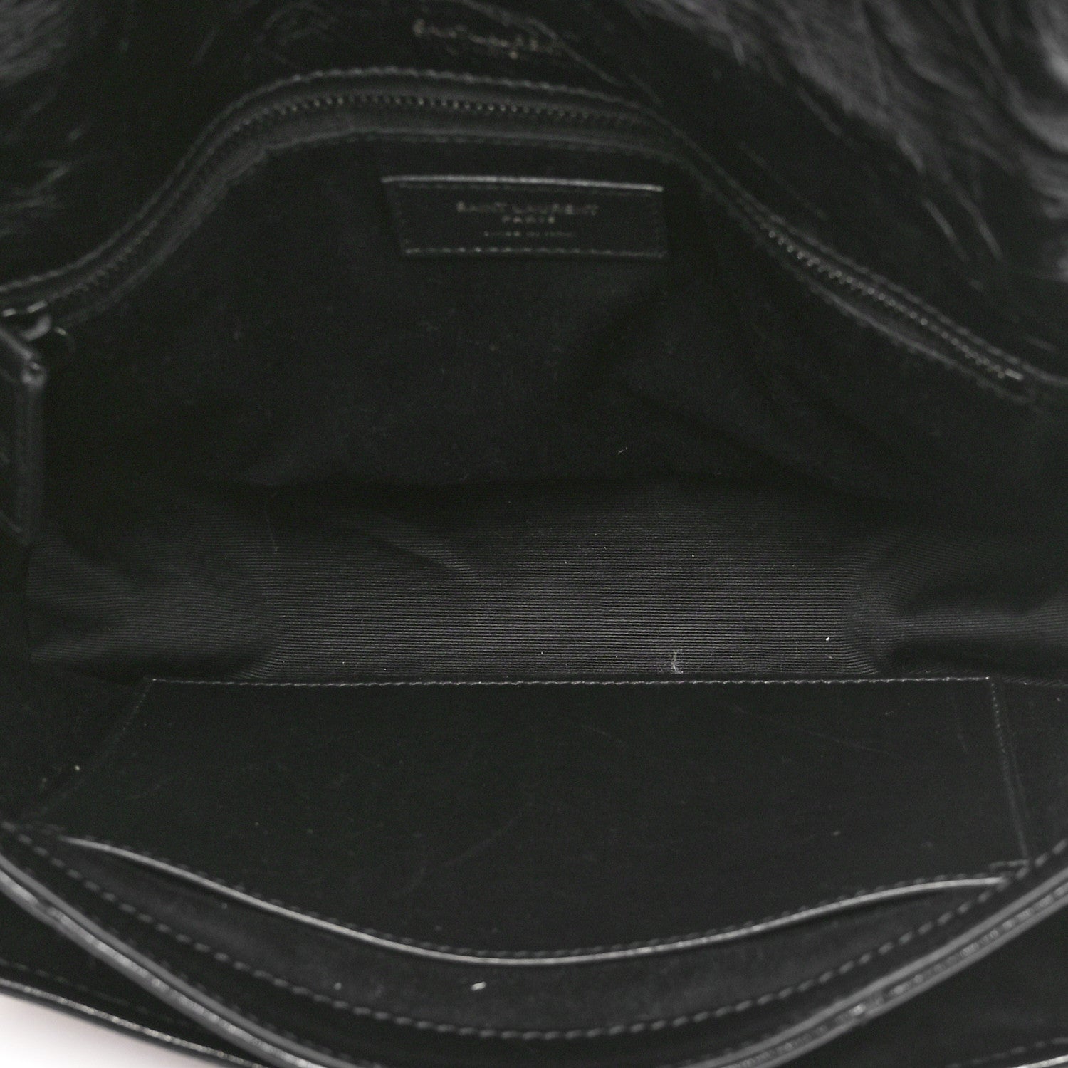 Saint Laurent Crinkled Calfskin Matelasse Monogram Medium Niki Chain Satchel Black 5 of 10