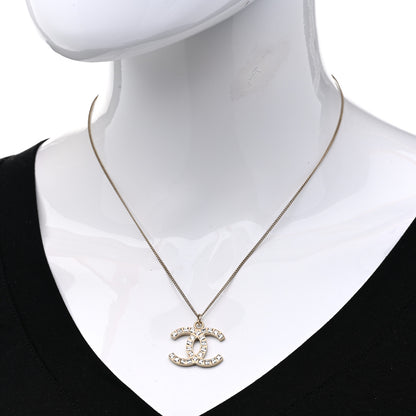 Chanel Baguette Crystal CC Necklace Light Gold 2 of 6