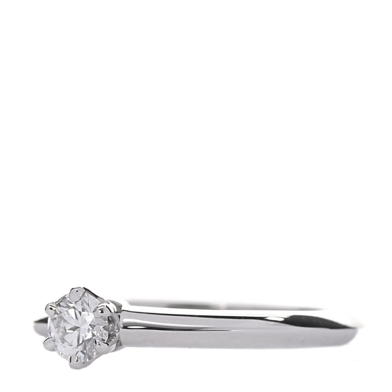 Tiffany Platinum Diamond .24ct Solitaire Engagement Ring 51 5.75 3 of 7