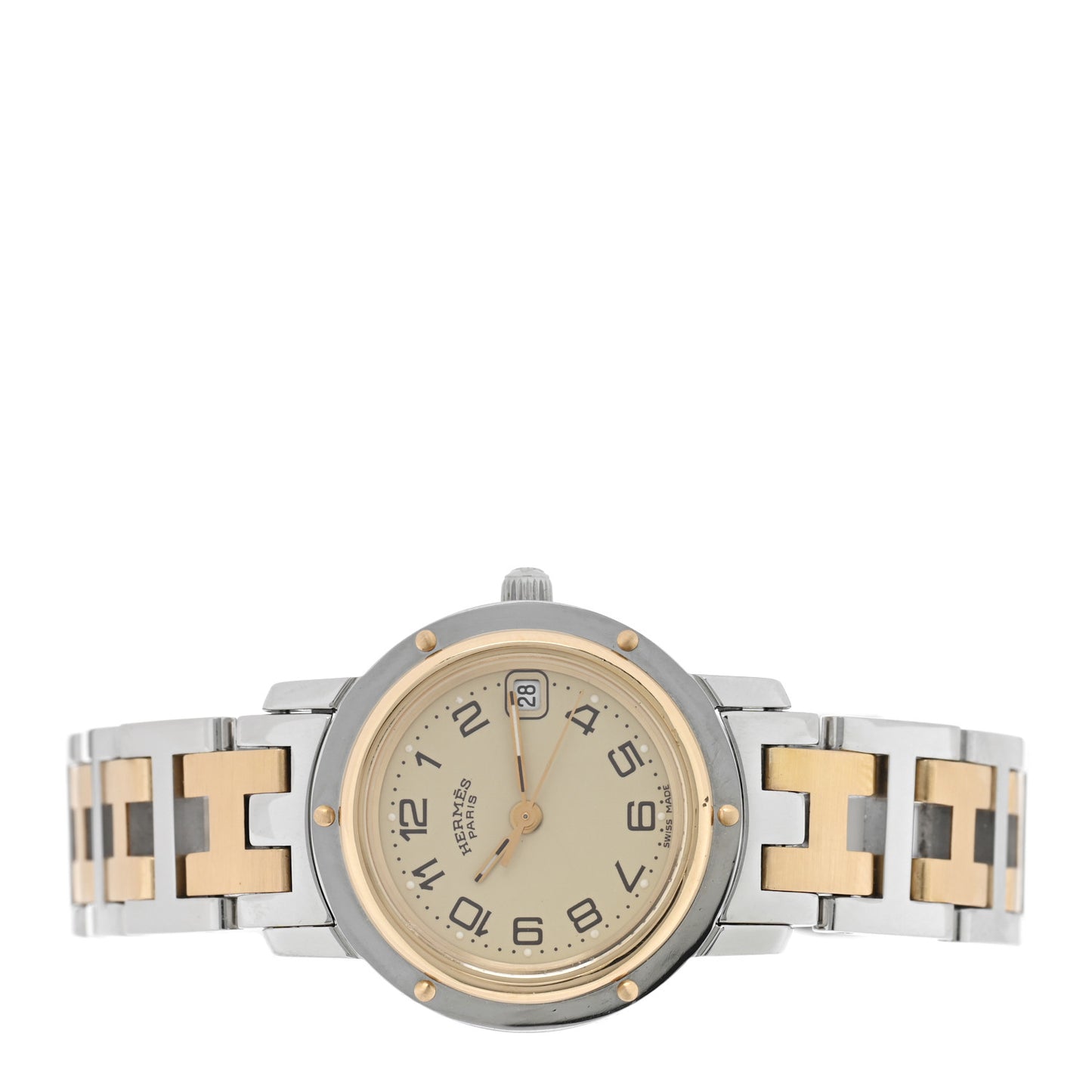 Stainless Steel 24mm Clipper Quartz Watch Gold