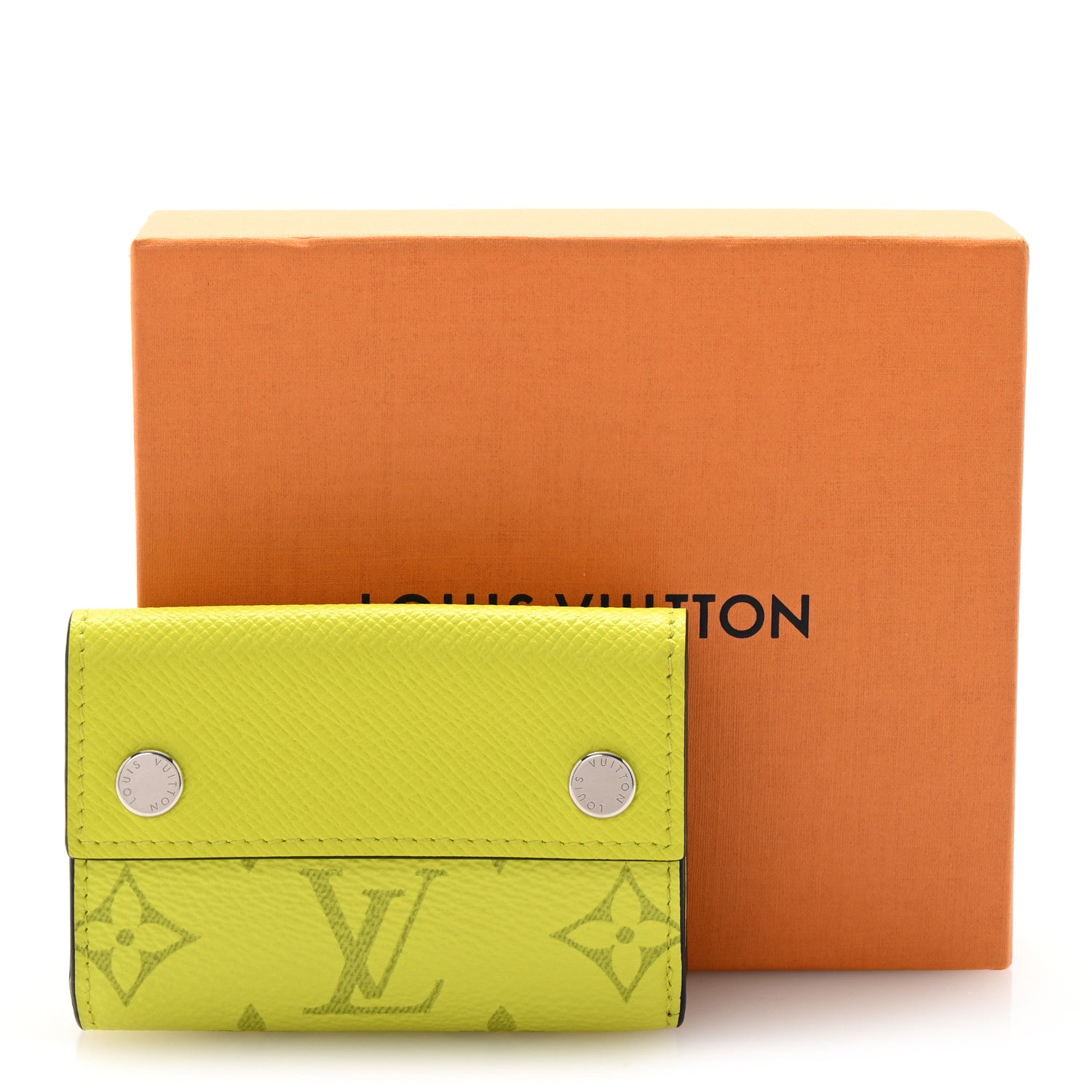 Louis Vuitton Monogram Taiga Discovery Compact Wallet Yellow 7 of 7