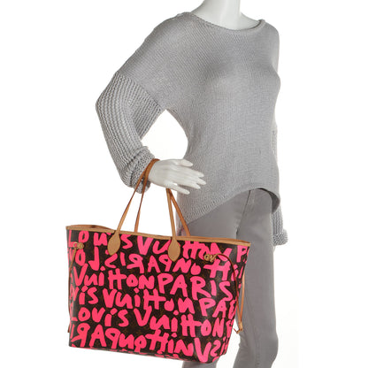 Louis Vuitton Monogram Graffiti Neverfull GM Fuchsia 2 of 7