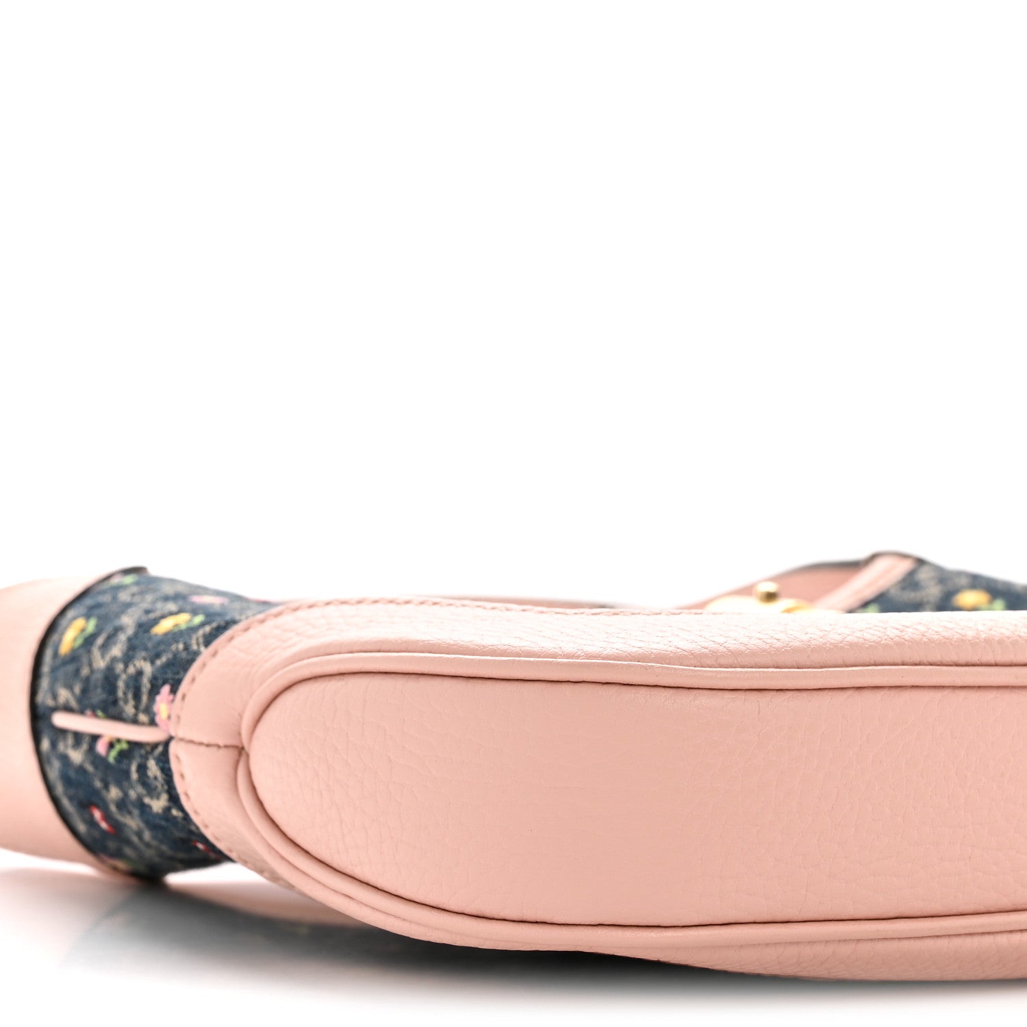 Gucci New Denim GG Monogram Calfskin Love Parade Small Jackie 1961 Hobo Light Pink 10 of 15
