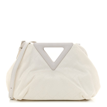 Bottega Veneta Nylon Jacquard Small The Point Triangle Bag Chalk 1 of 8