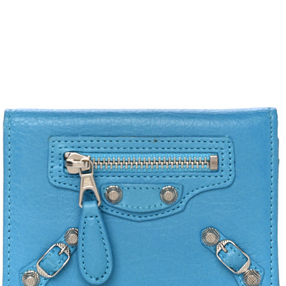 Balenciaga Agneau Giant 12 Silver Hardware Card Case Bleu Azur 6 of 10