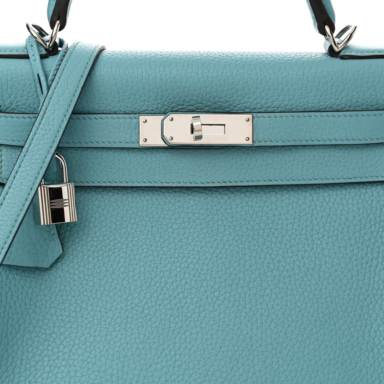 Hermes Taurillon Clemence Kelly Retourne 28 Bleu Atoll 9 of 11