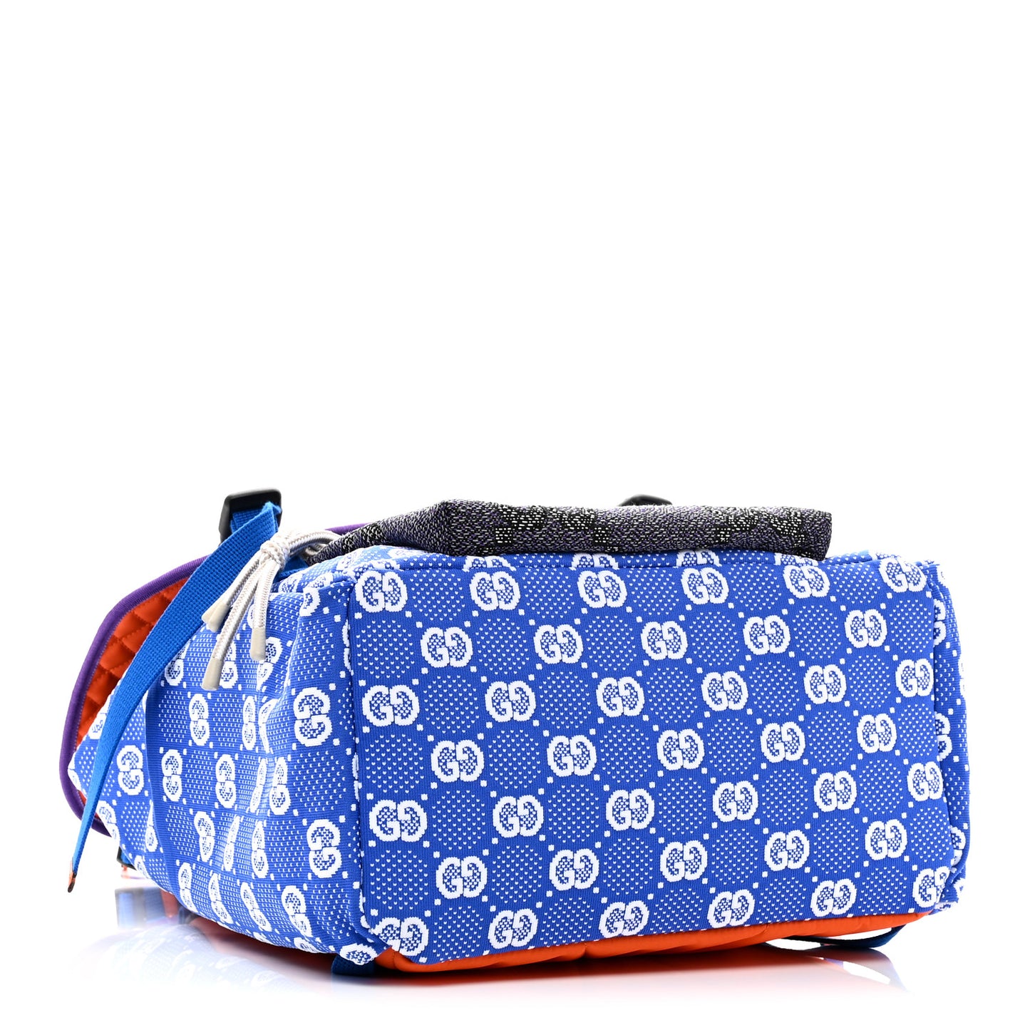 Jersey GG Monogram All Over Pan Sport Double Buckle Backpack  Blue Multicolor