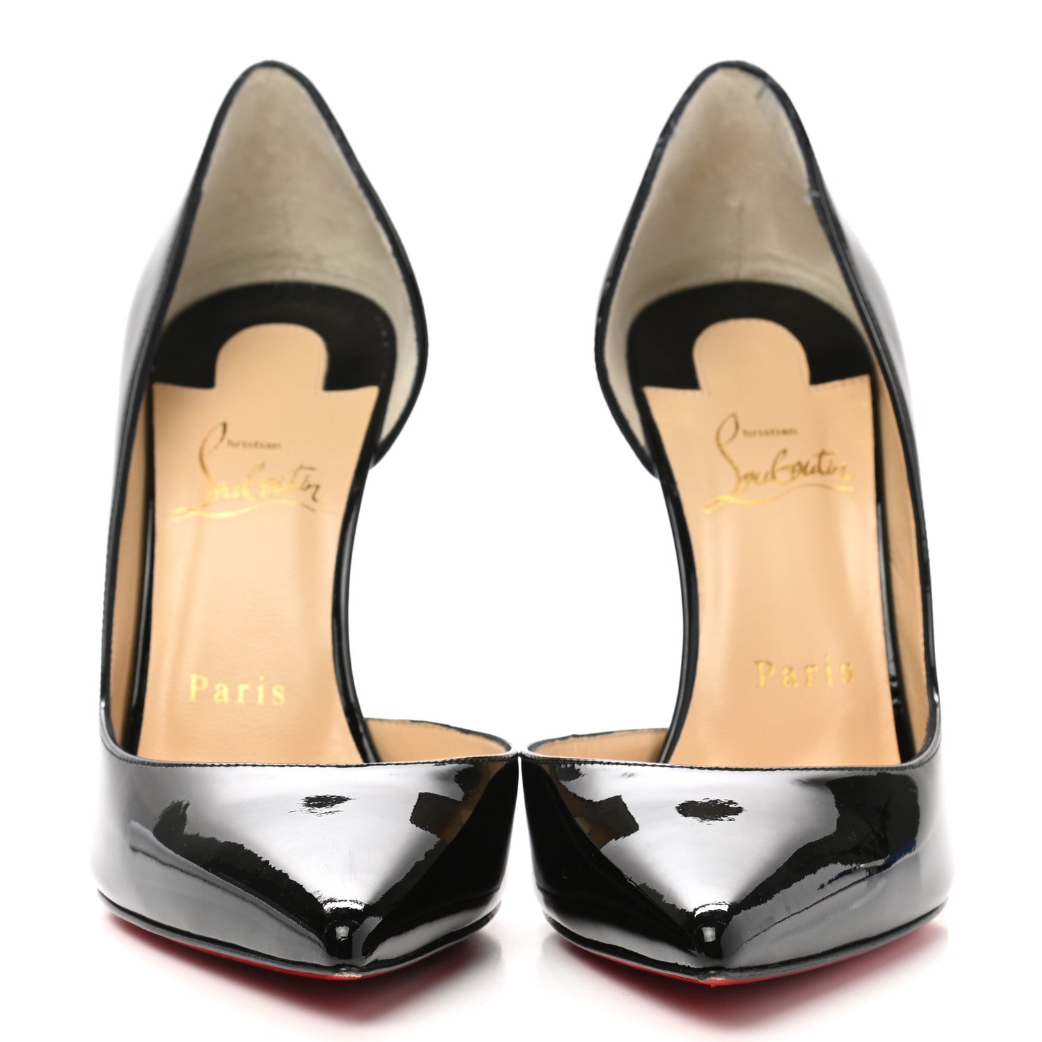 Christian Louboutin Patent Iriza 100 Pumps 38.5 Black 3 of 9