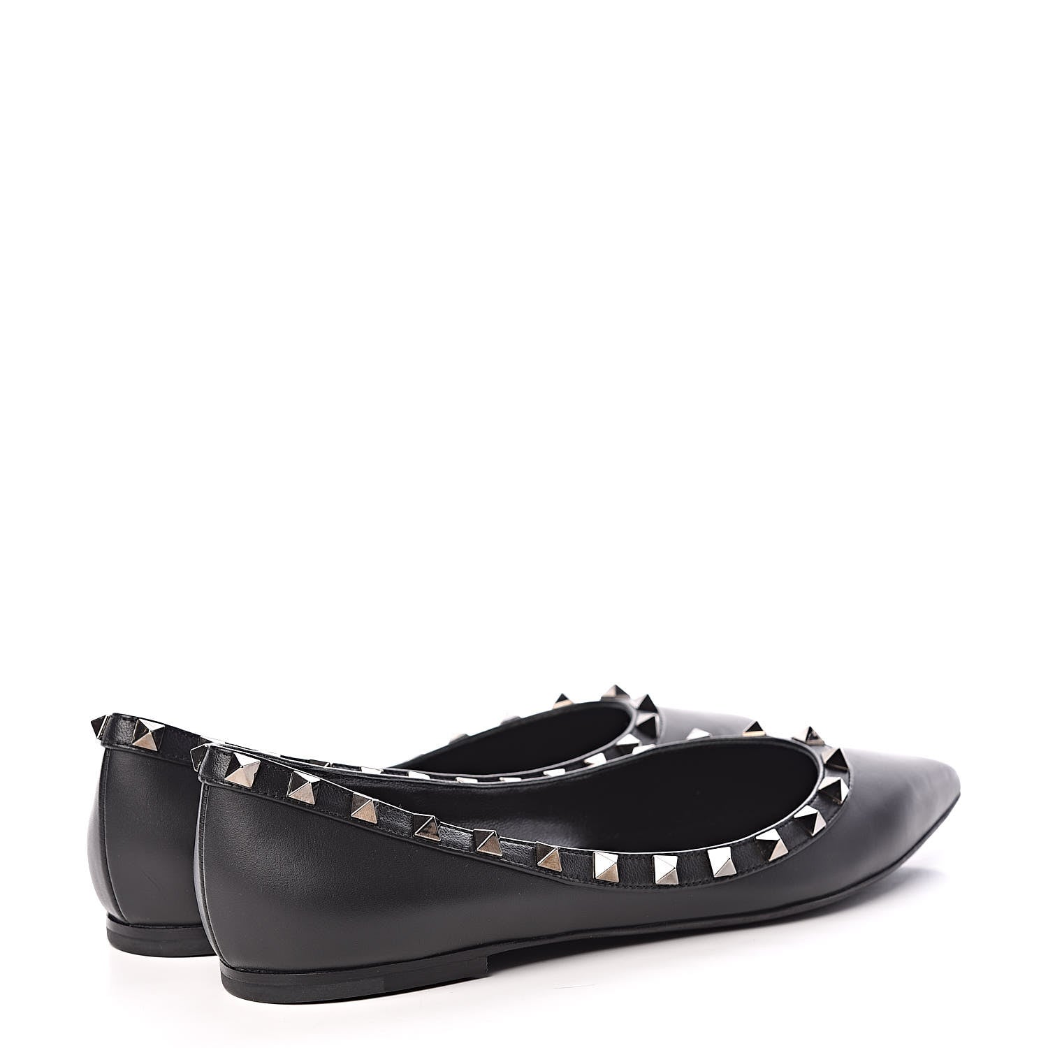 Valentino Garavani Nappa Rockstud Ballerina Flats 38 Black 4 of 9