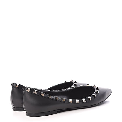 Valentino Garavani Nappa Rockstud Ballerina Flats 38 Black 4 of 9