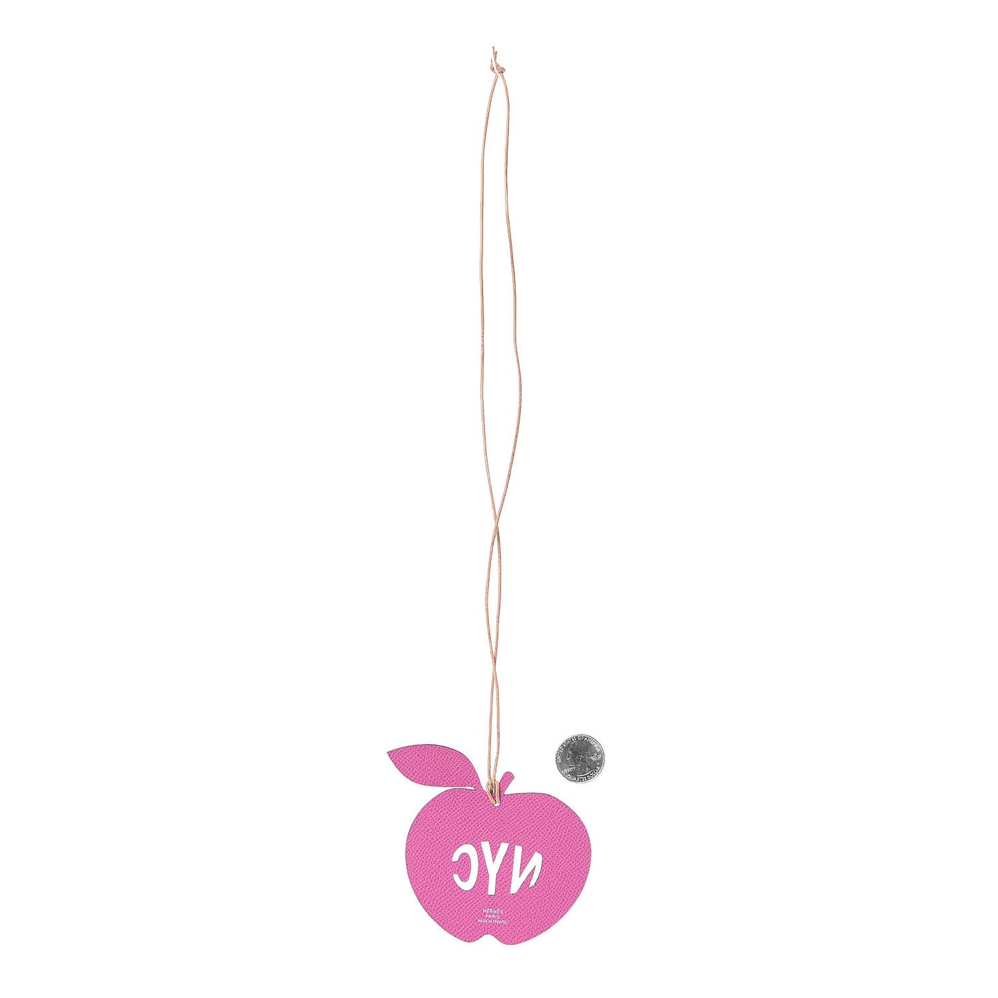 Epsom Petit H NYC Apple Bag Charm Bleu De Malte Magnolia