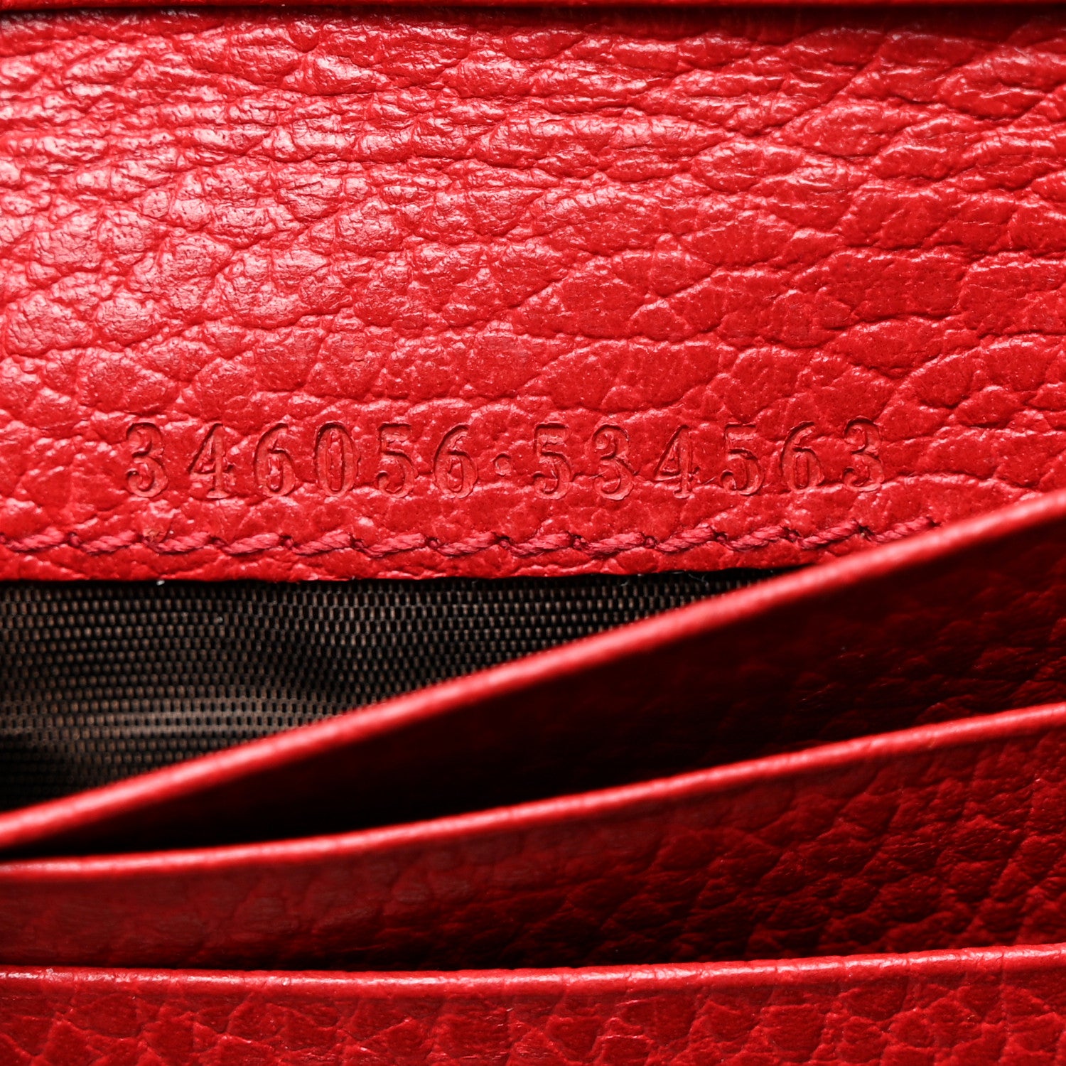 Gucci Monogram Dollar Calfskin Zip Around French Flap Wallet Beige Ebony Rosso 6 of 9