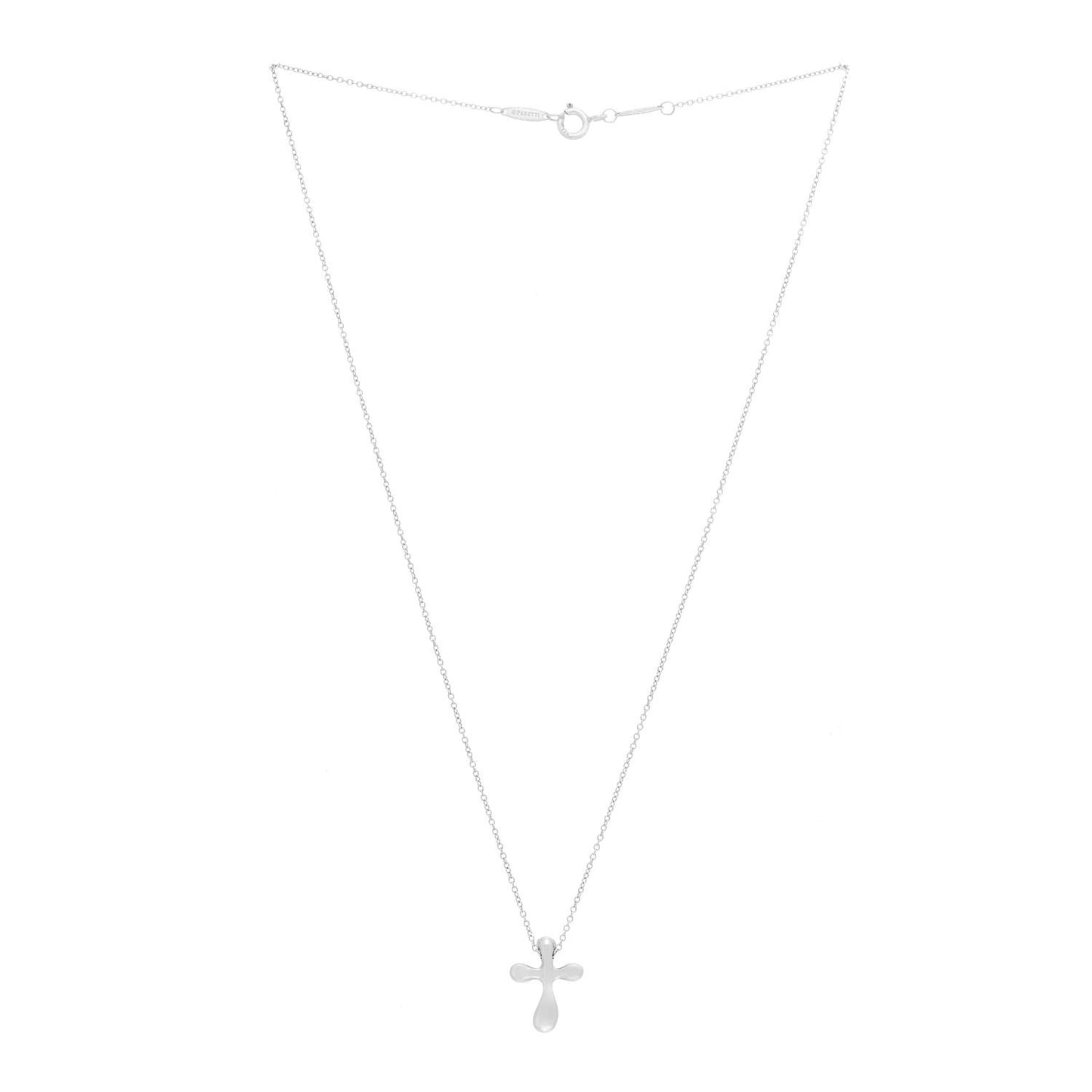 Sterling Silver Elsa Peretti Cross Pendant Necklace
