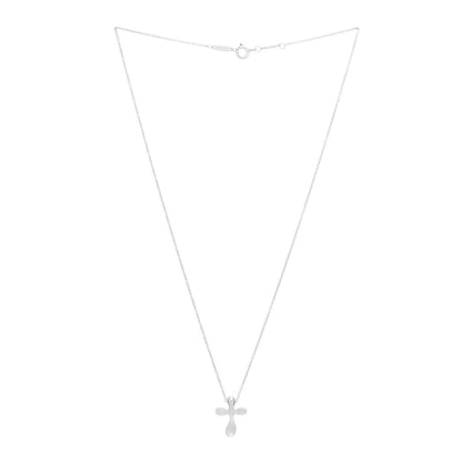 Tiffany Sterling Silver Elsa Peretti Cross Pendant Necklace 3 of 4