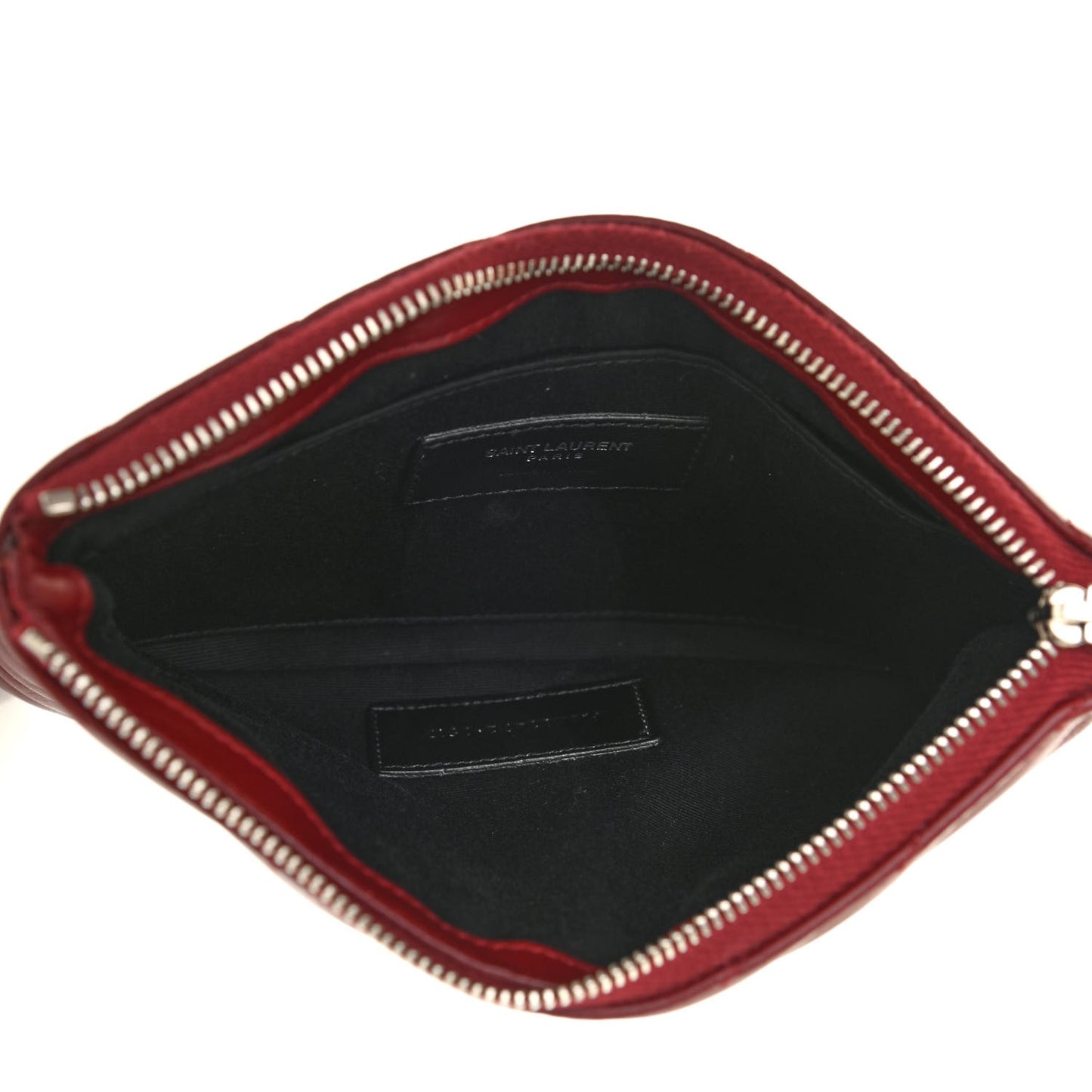 Calfskin Matelasse Chevron Monogram Pouch Palissandre