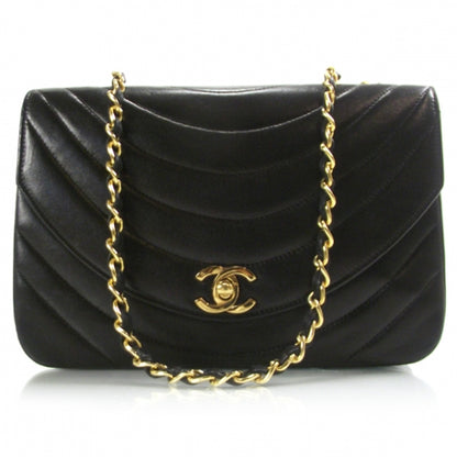 Chanel Lambskin Ribbon Stitched Flap Black 1 of 13