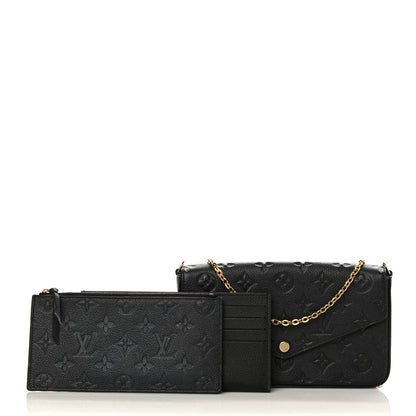 Louis Vuitton Empreinte Pochette Felicie Chain Wallet Black 8 of 8
