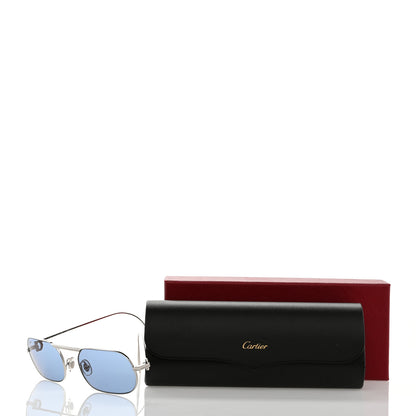 Cartier Metal Oval Sunglasses CG1D78BZ Silver 8 of 8