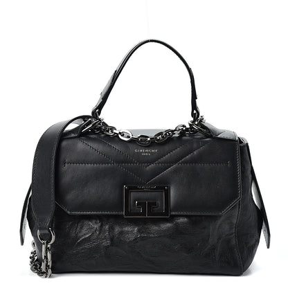 Givenchy Crinkled Patent Calfskin Small ID Flap Black 1 of 8