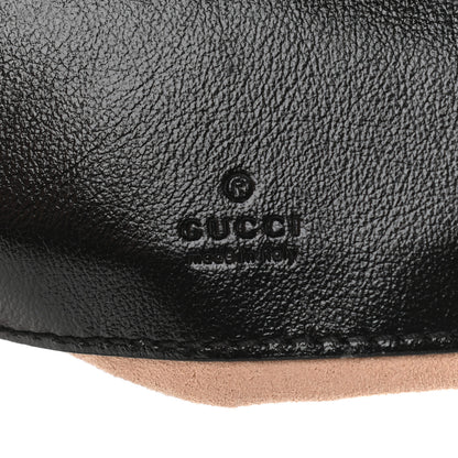 Gucci Vintage Effect Calfskin Matelasse Diagonal Mini Torchon GG Marmont 2.0 Bucket Bag Black Romantic Cherry 6 of 9