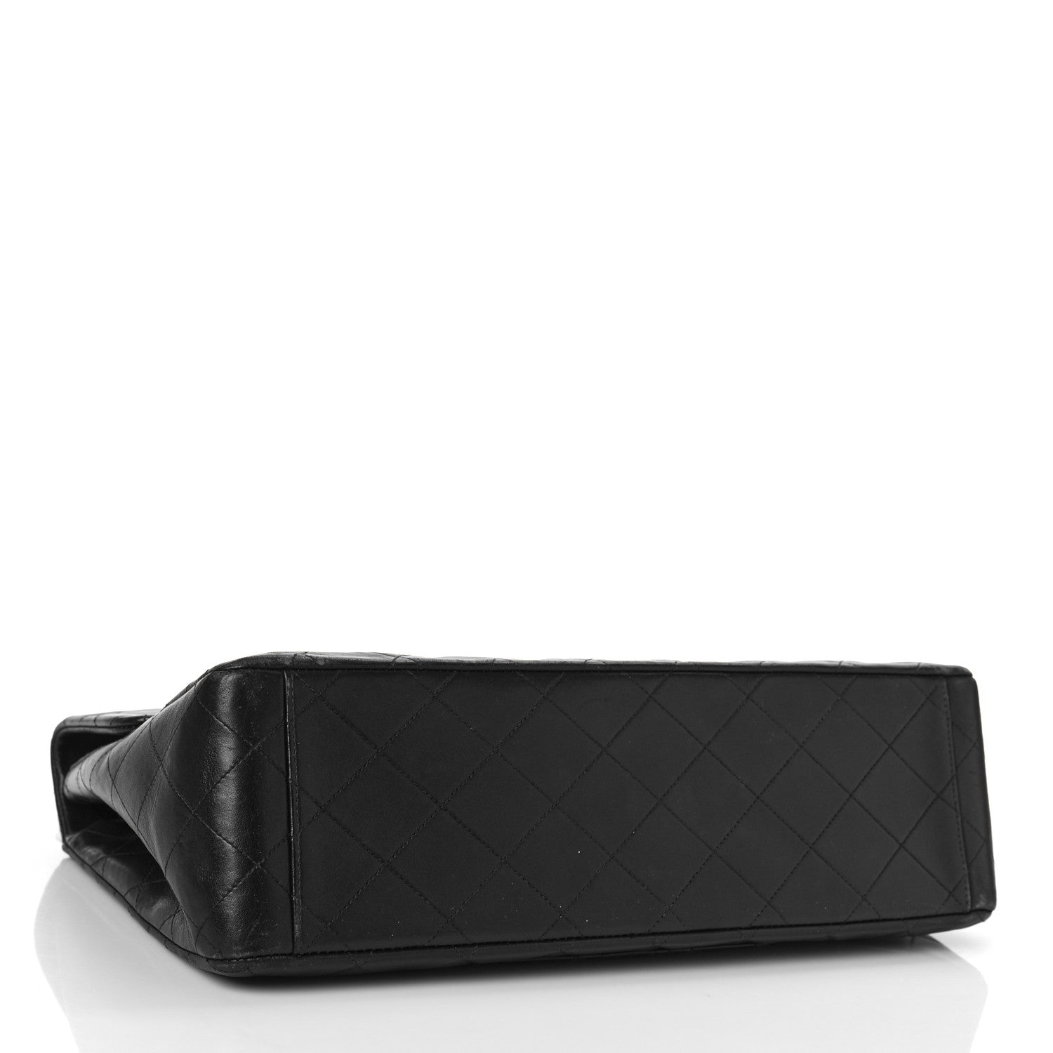 Chanel Lambskin Quilted XL Jumbo Single Flap Black 4 of 14