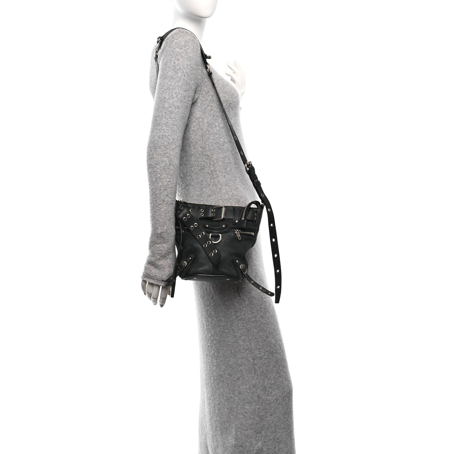 Calfskin Emo Bucket Bag XS Black
