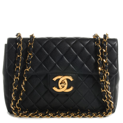 Chanel Caviar Jumbo Single Flap Black 1 of 9