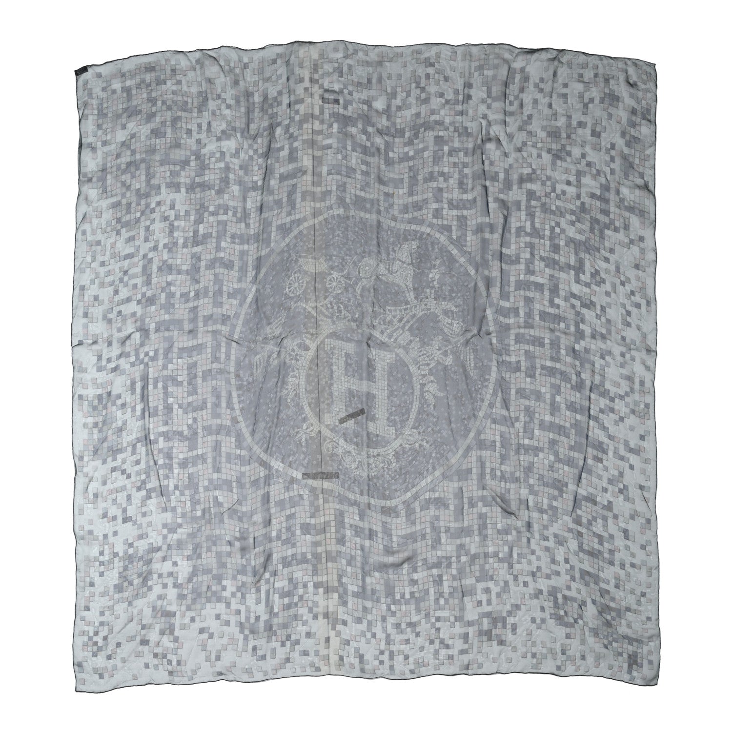 Hermes Silk Mousseline Mosaique Au 24 Shawl 140 1 of 3