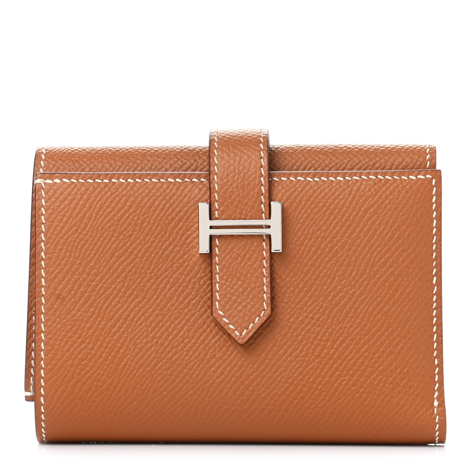 Hermes Epsom Tri-Fold Compact Bearn Wallet Gold 1 of 7