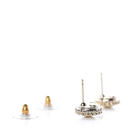 Chanel Pearl Crystal CC Earrings Gold 3 of 5