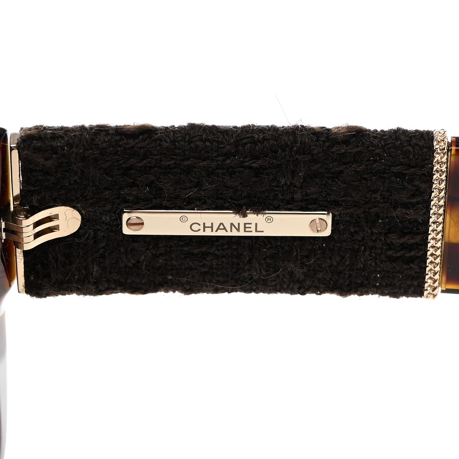 Chanel Acetate Tweed Square Sunglasses 5512 Dark Tortoise 6 of 8