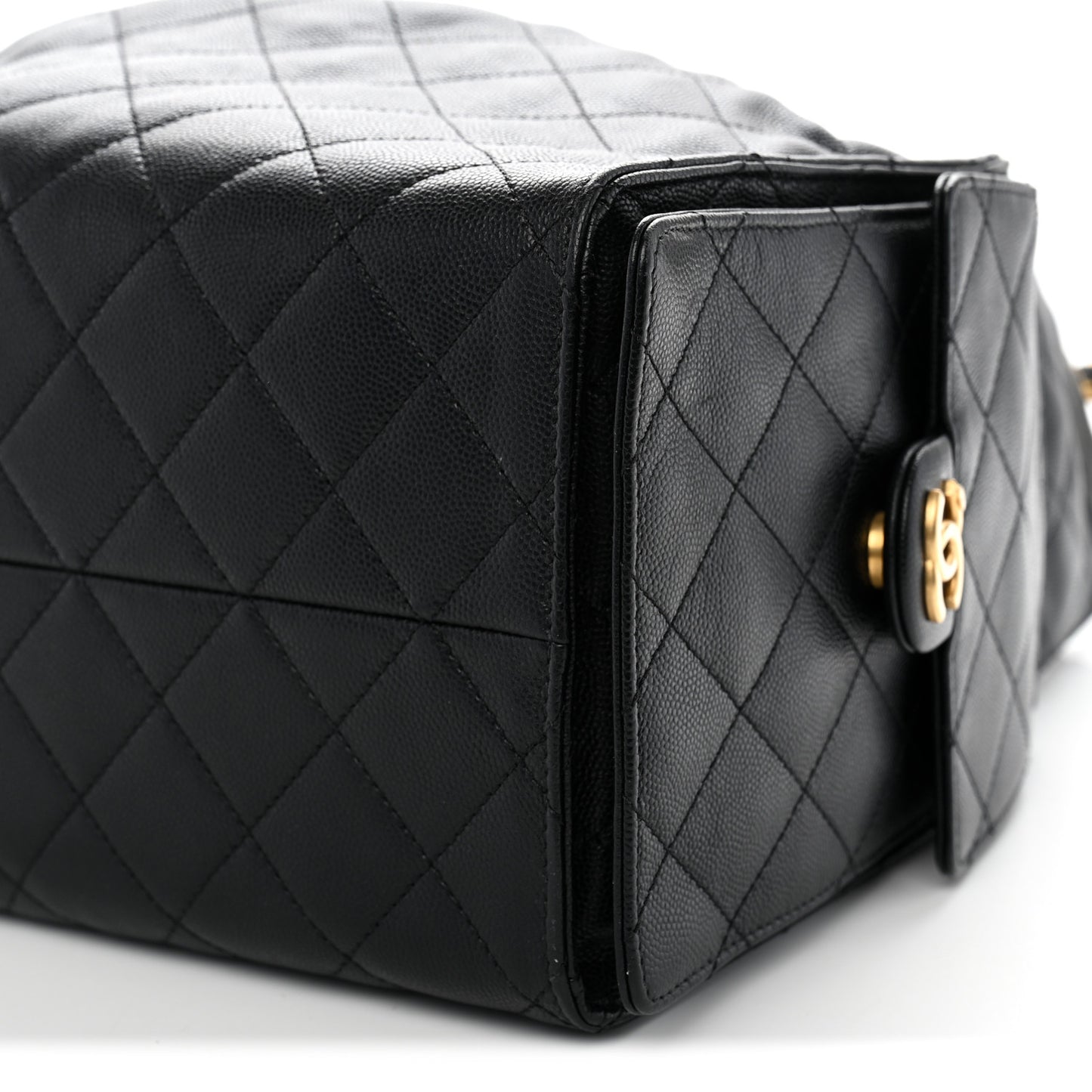 Caviar Quilted Medium Chanel 25 Handbag Black