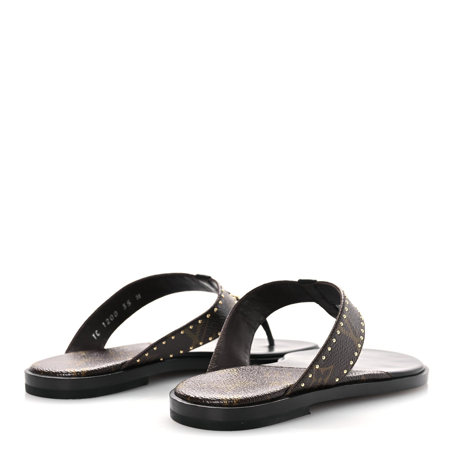 Louis Vuitton Monogram Sunny Flat Thong Sandals 35 Brown 5 of 11