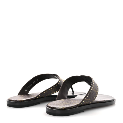 Louis Vuitton Monogram Sunny Flat Thong Sandals 35 Brown 5 of 11